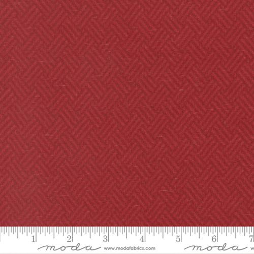 Moda - Primitive Gatherings - Prairie Gather - Red Basket Weave FLANNEL 108" Wideback Quilt Backing Fabric - 108033 20F