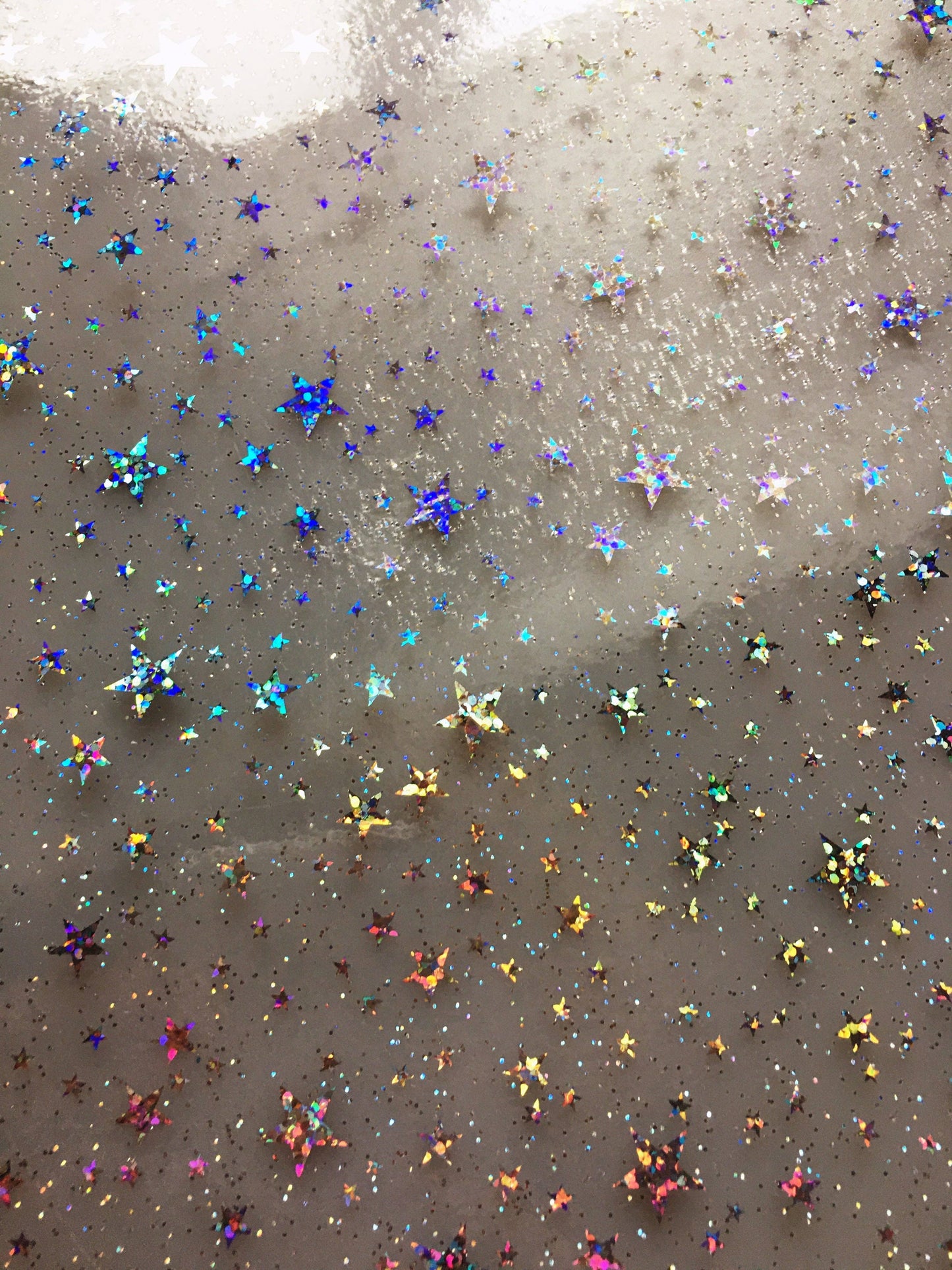Sew Hungry Hippie Clear Glitter Stars Vinyl