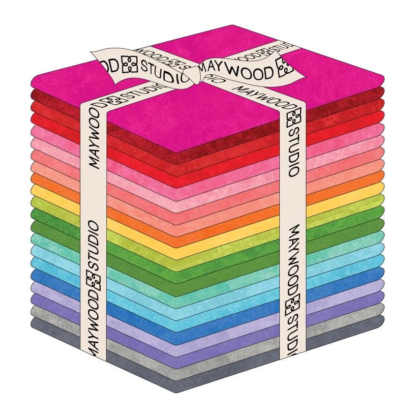 Maywood Studio - Shadow Play Flannel Fat Quarter Bundle - Factory Precut Bundle - Brights