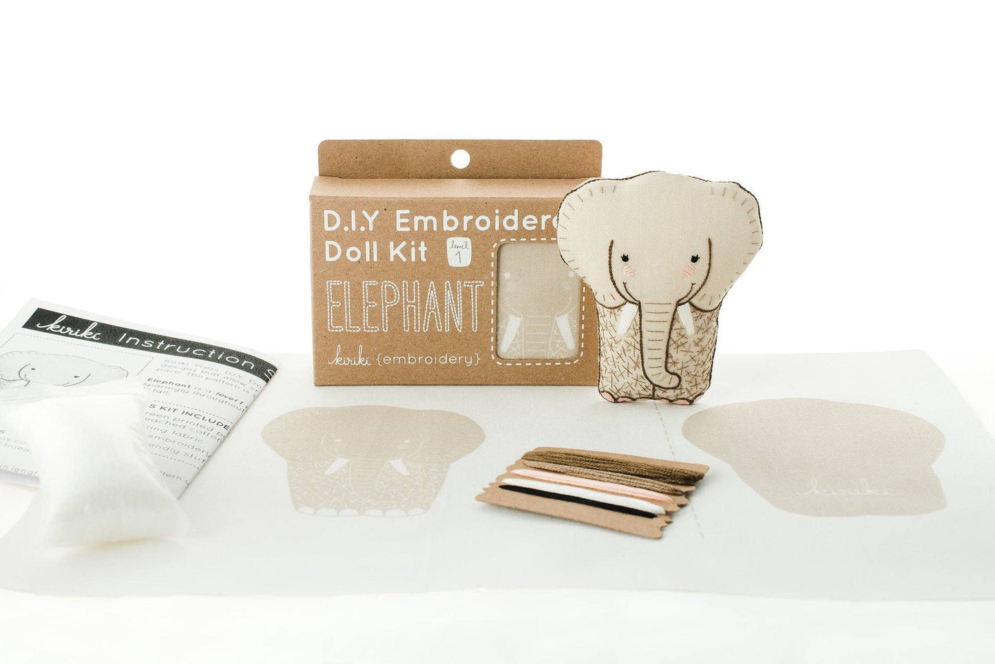 Kiriki Press Elephant Doll Embroidery Kit