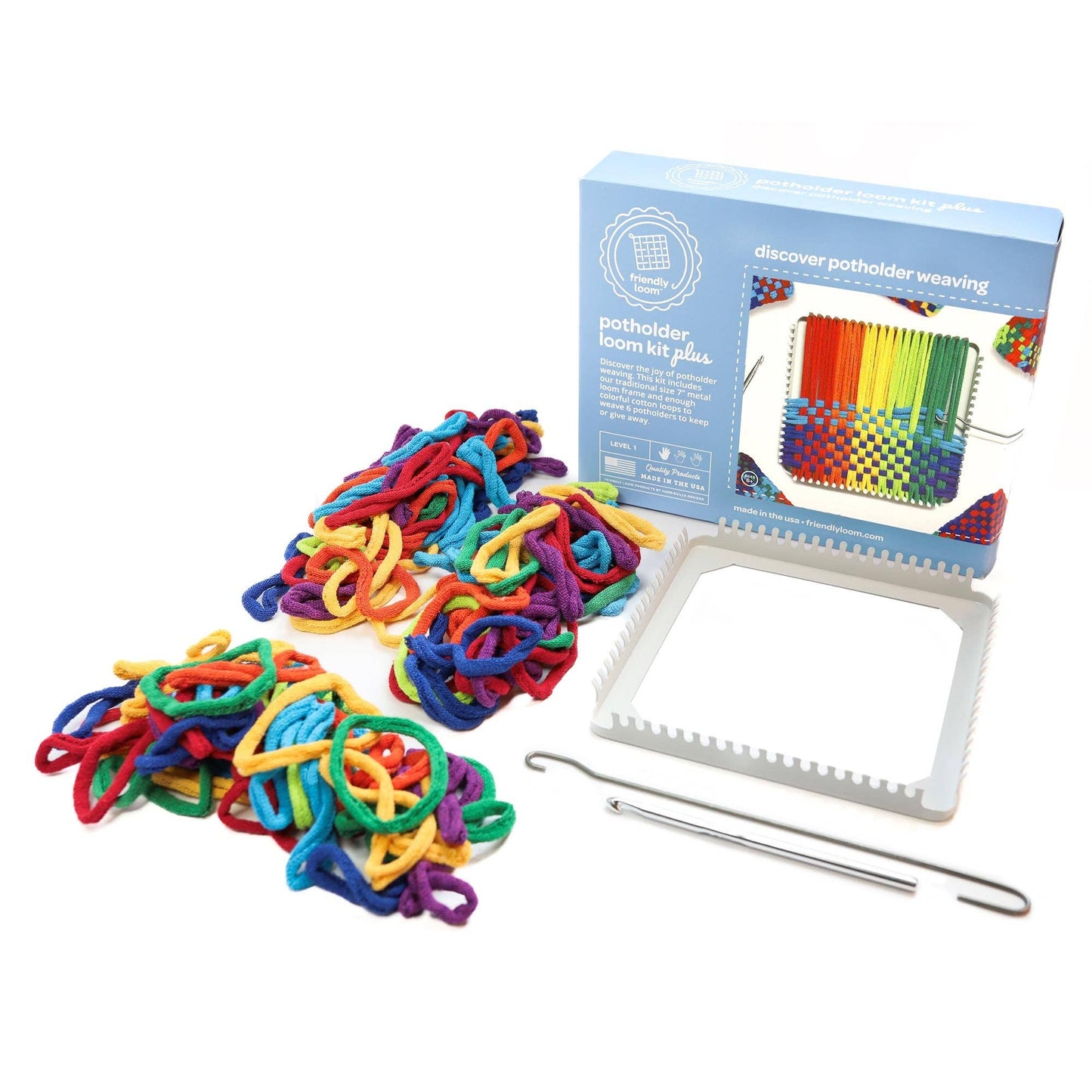 Friendly Loom 7" Potholder Loom Kit Plus (Traditional)