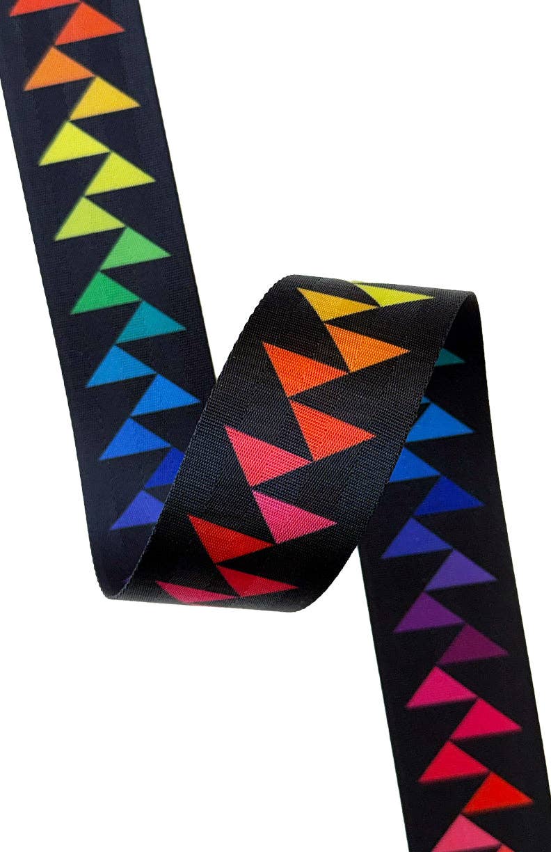 Sassafras Lane - Rainbow Flying Geese - 2in Handle Webbing - Per Yard