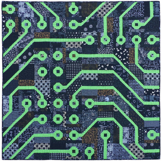 Circuit Board Quilt Pattern By Flying Parrot