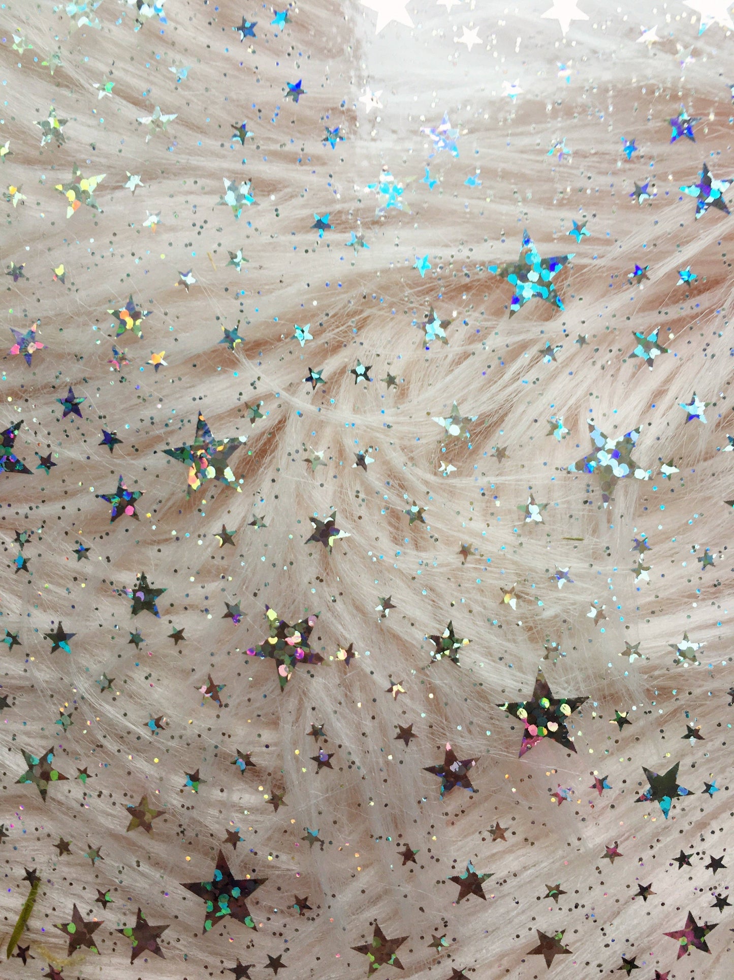 Sew Hungry Hippie Clear Glitter Stars Vinyl