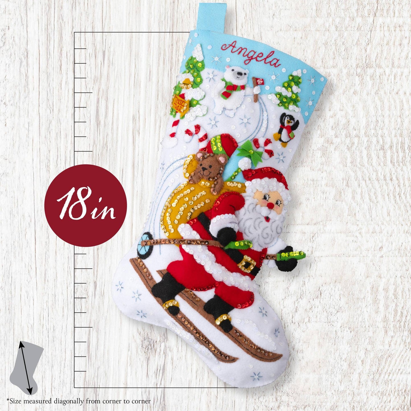 Bucilla ® Seasonal Felt Christmas Stocking Kit - Santa's Alpine Fun