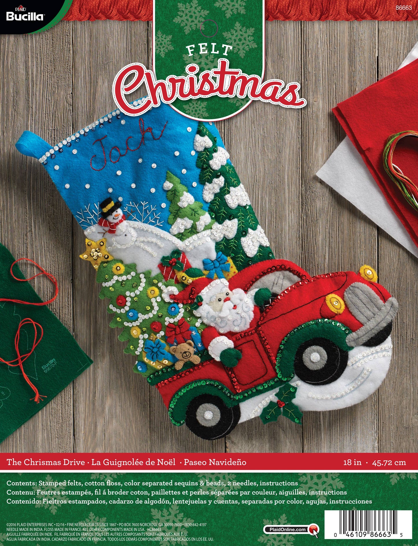 Bucilla ® Seasonal Felt Christmas Stocking Kit - The Christmas Drive