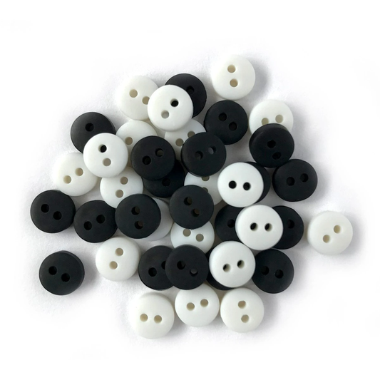 Buttons Galore and More Black & White Tiny Buttons