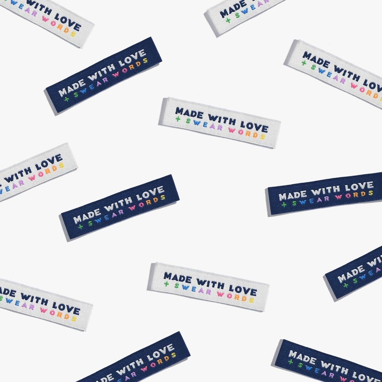 Kylie And The Machine Made with Love & Swear Words Woven Labels