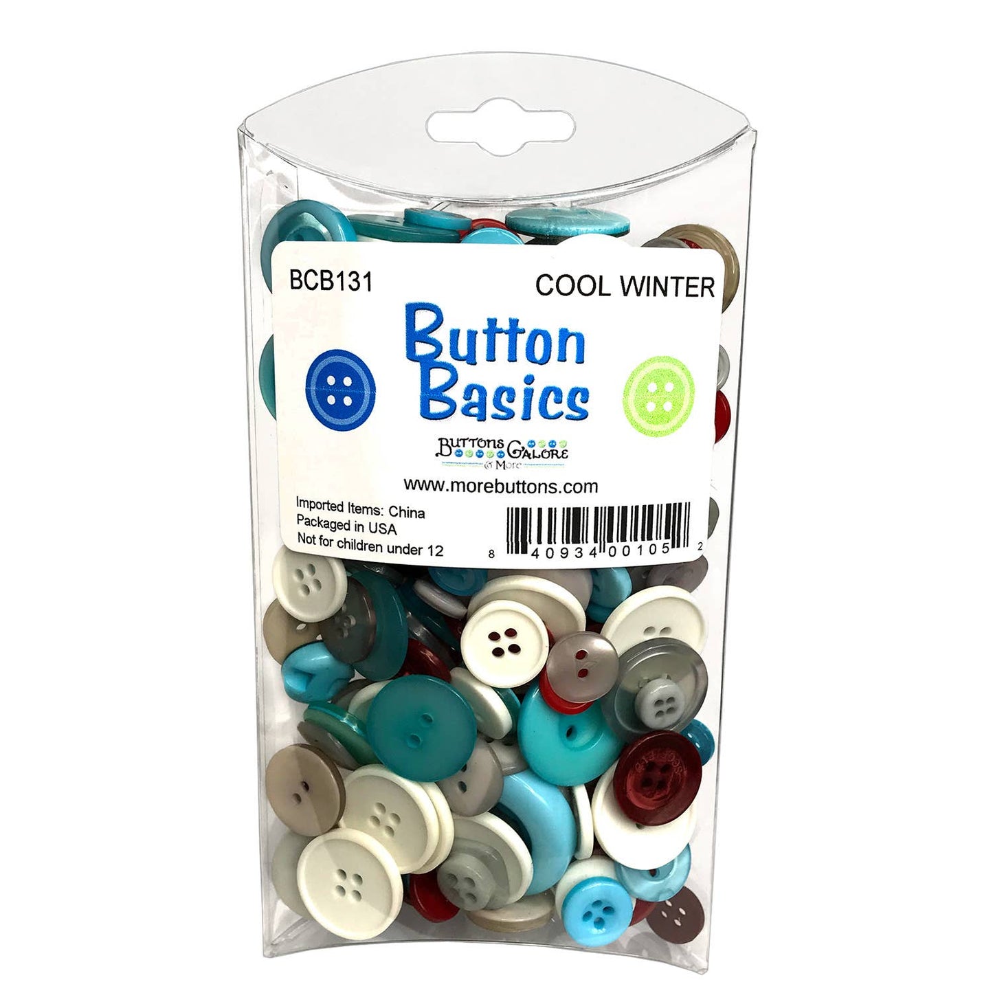 Button Basics Colorful Craft & Sewing Buttons