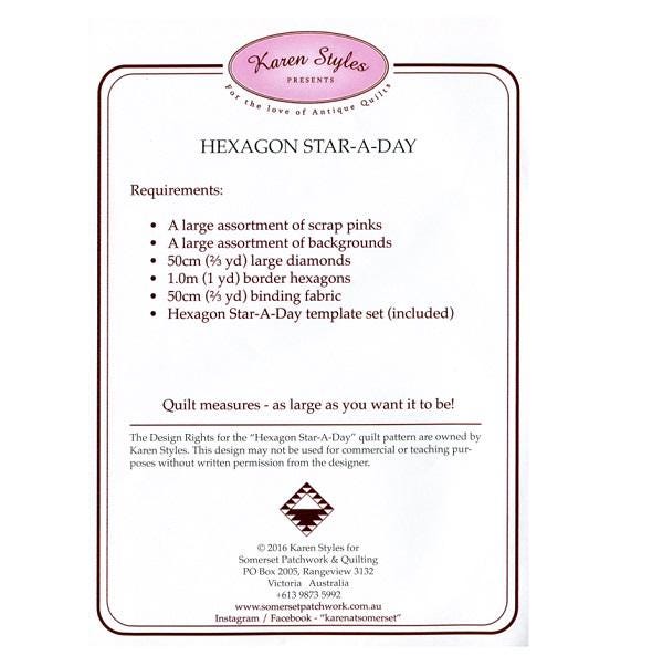 Somerset Designs - Karen Styles - Hexagon Star-A-Day