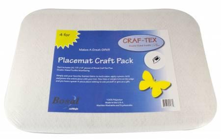 Craf-Tex Double Sided Fusible Plus Placemat Craft Pack - 13"x18" - 4 Pieces