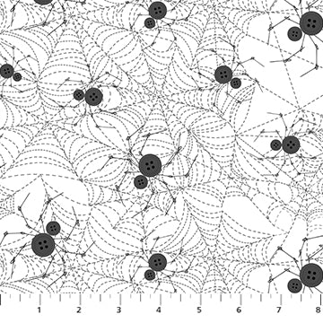 Figo - Kimberlee Peers - Moore - Mr. Bones Sews - Halloween Button Spiders Webs - 91077-10