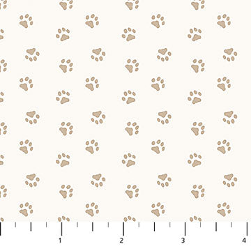 Figo - Always By My Side - Paw Prints on Cream - 91332-11