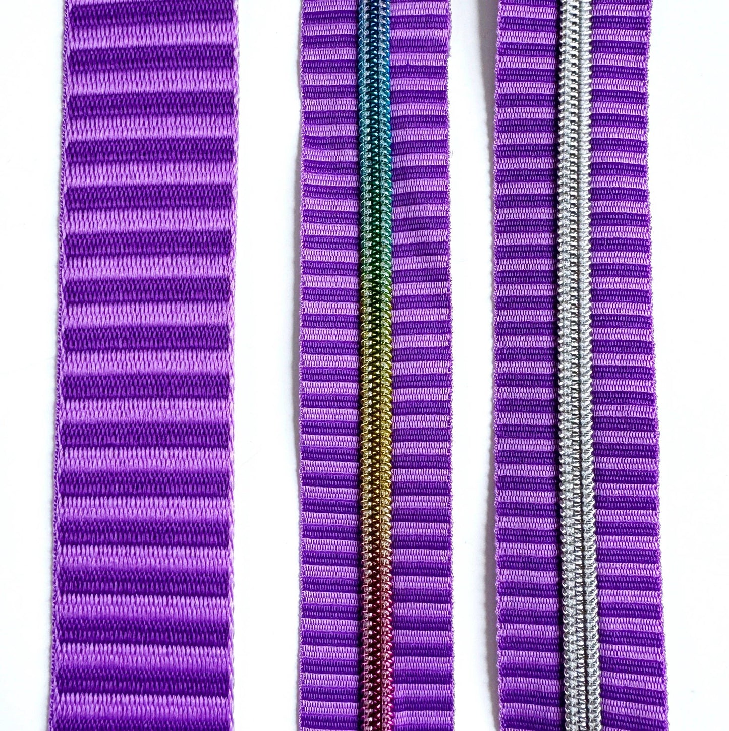 Sew Hungry Hippie Purple and Purple Jacquard Woven Stripes Webbing – 1" Wide - By the Yard