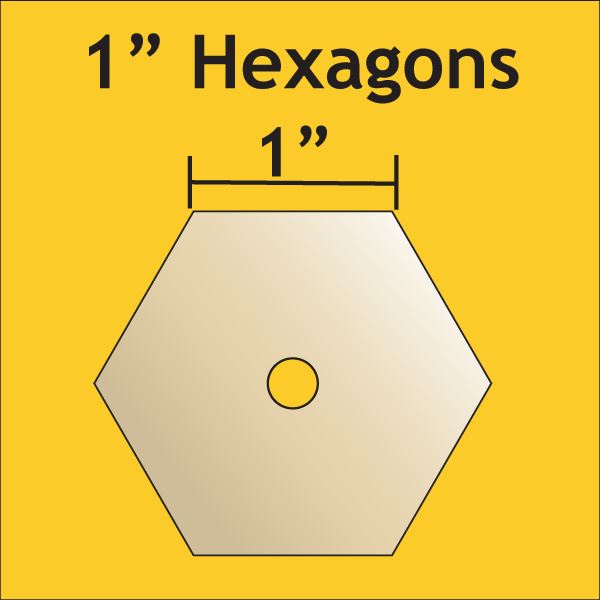 Paper Pieces - 1" Hexagons - Mylar Templates 135 Pieces