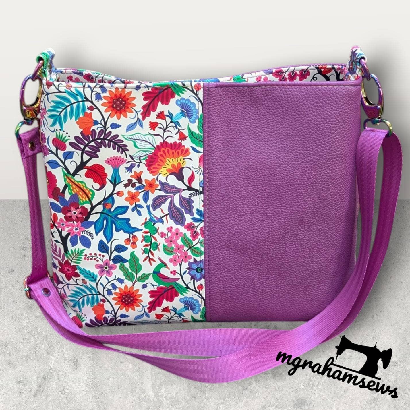 Sew Hungry Hippie Moonglow Purple Rain Orchid Textured Vinyl - 17.75" x 53.5" Precut