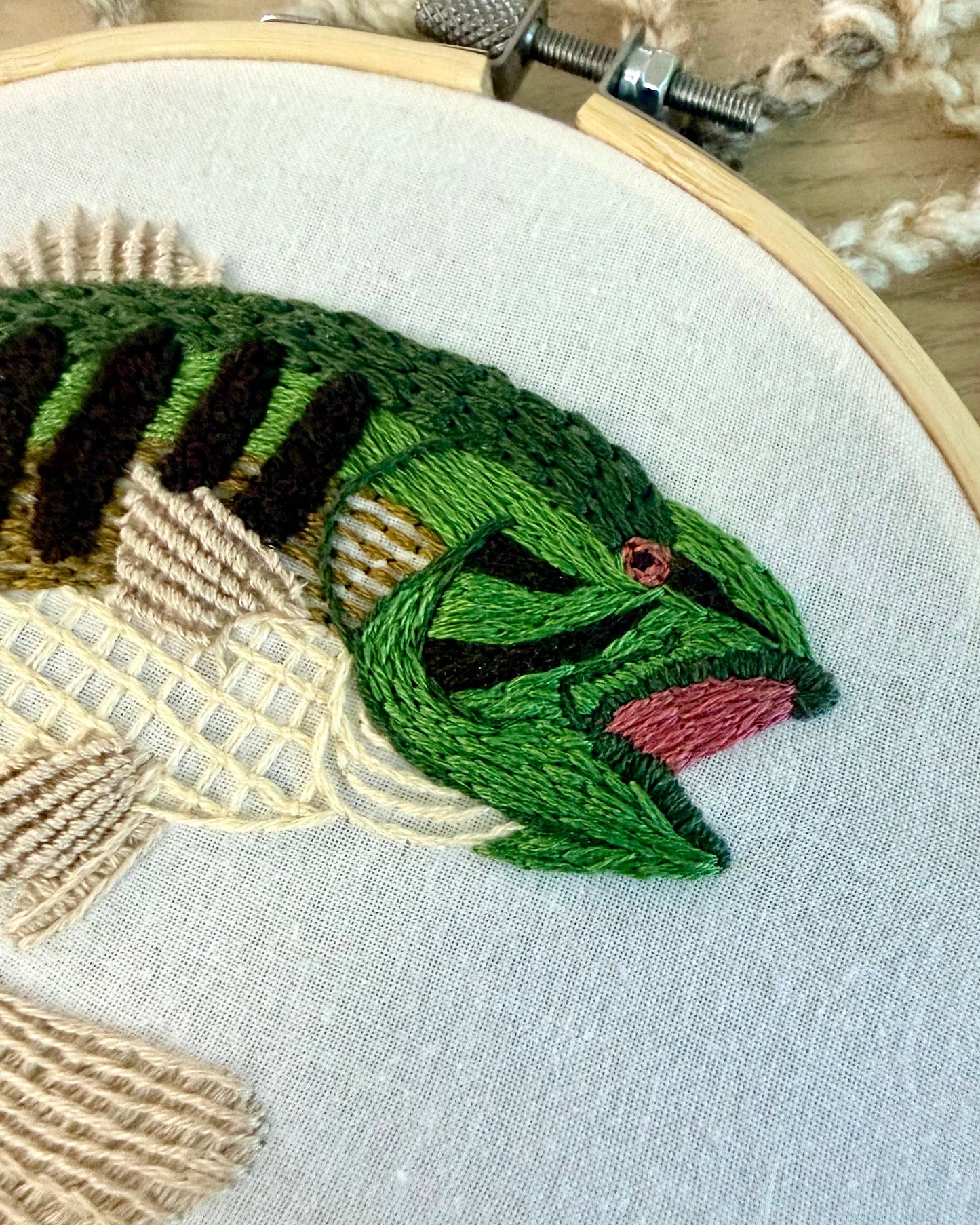Stitches By Tiff Gone Fishing Embroidery Kit