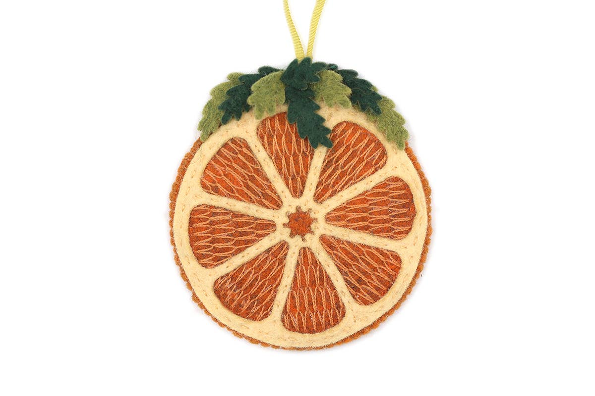 Kiriki Press Dried Orange Felt Christmas Tree Ornament Kit