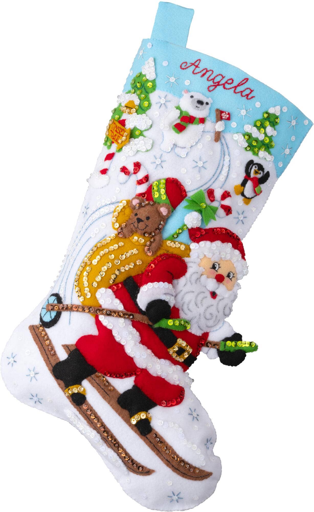 Bucilla ® Seasonal Felt Christmas Stocking Kit - Santa's Alpine Fun