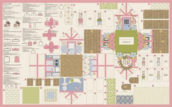 PREORDER - Moda - Stacy Iest Hsu - My Secret Garden Panel - Bunny Cottage - 20989 11 - Ships July 2026