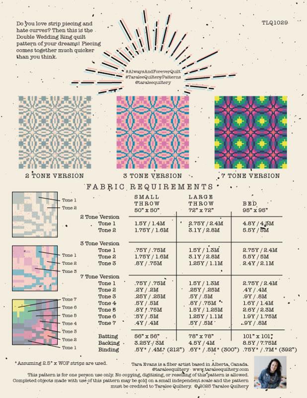 Always and Forever Quilt Pattern By Taralee Quiltery and Freaky Familiars Fabric Kit Option