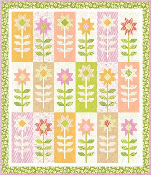 Spiky Rose Quilt Pattern By Fig Tree Co