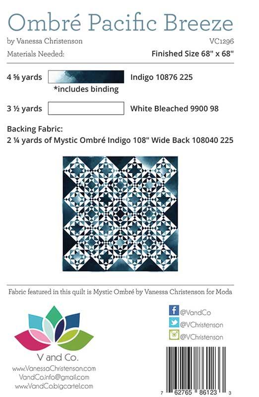 Ombre Pacific Breeze Quilt Pattern By V and Co