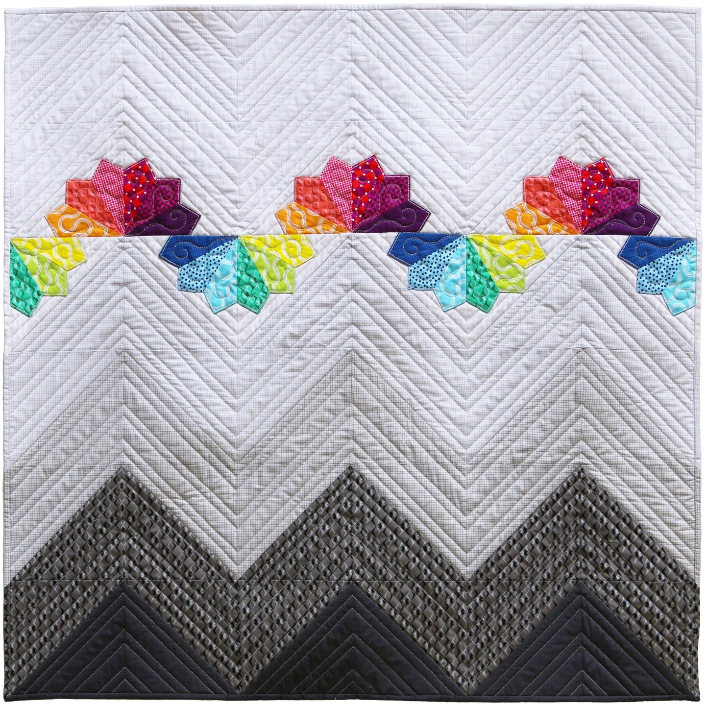 Mountain Rainbows Quilt Pattern By Flying Parrot