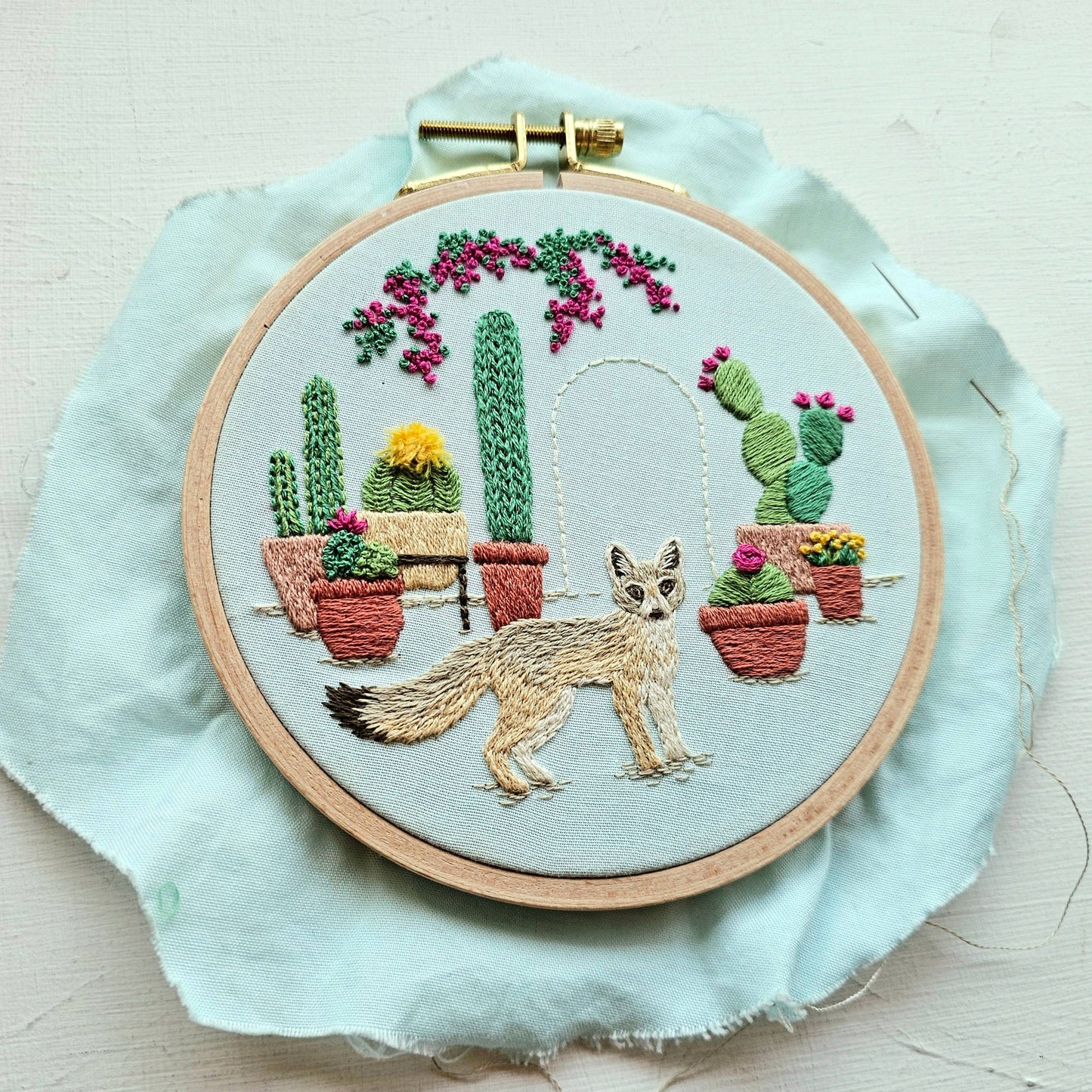 Jessica Long Desert Fox Hand Embroidery Kit
