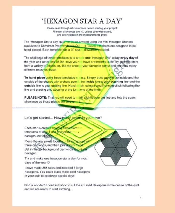 Somerset Designs - Karen Styles - Hexagon Star-A-Day
