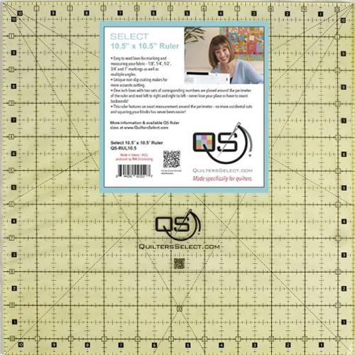 Quilters Select - Non Slip 10.5" x 10.5" Ruler