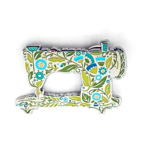 Robin Pickens Floral Sewing Machine Needle Minder Blue / Green