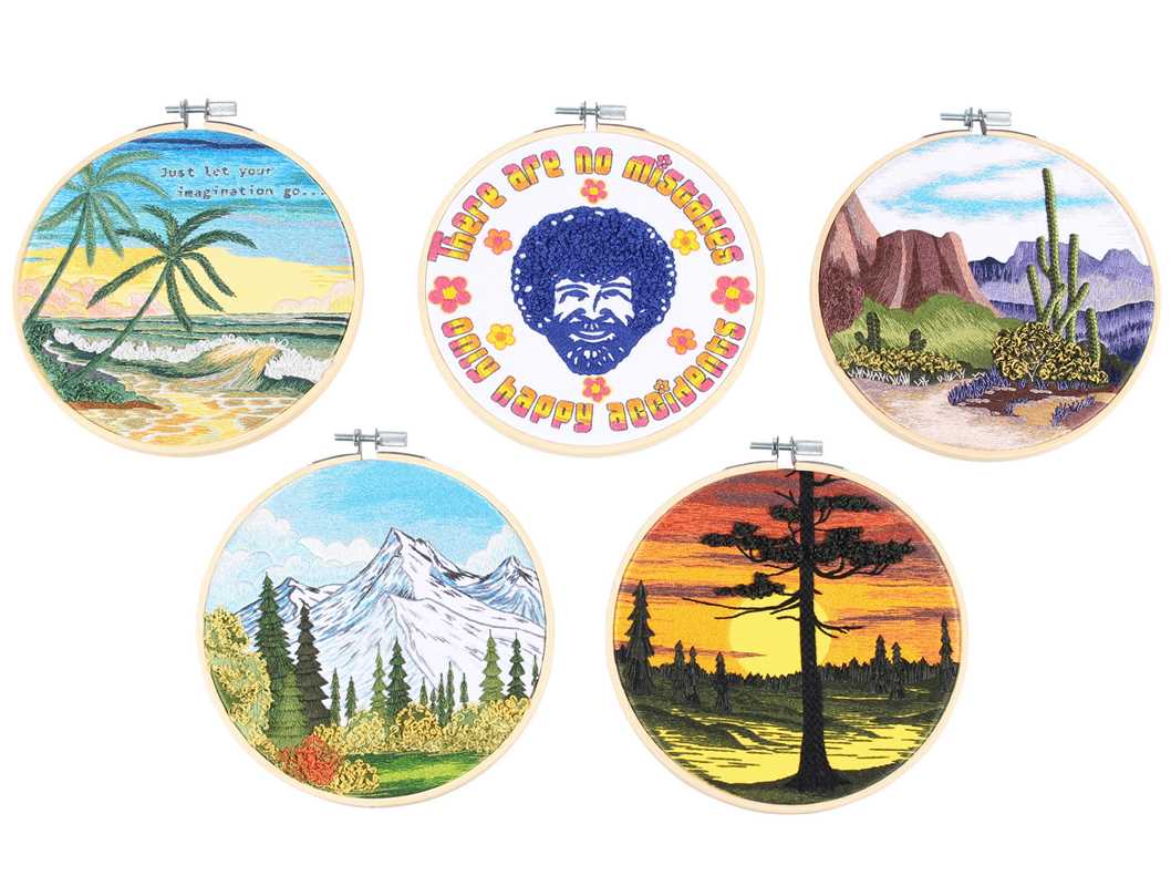 Bob Ross Embroidery Kit by Deborah Wilding