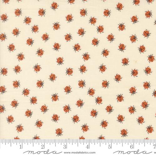 PREORDER - Moda - Gingiber - Ladybug Whimsy - Metallic Ladybugs Eggshell - 48446 11M - Ships October 2026