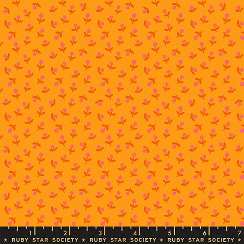 Preorder - Ruby Star Society - 1 800 Calico - Sprout Ditsy Floral Blender Cheddar Orange - RS4103 25 - Ships October 2026