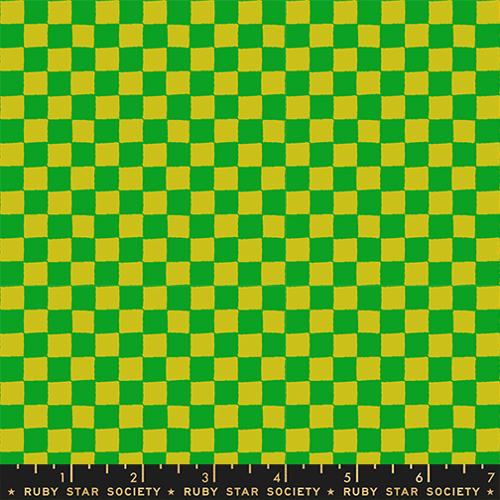 Preorder - Ruby Star Society - 1 800 Calico - Checkerboard Blender Verdant Green and Yellow - RS4167 14 - Ships October 2026