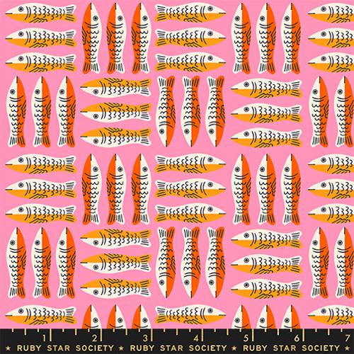 Preorder - Ruby Star Society - 1 800 Calico - Little Sardine Fish Pink - RS4168 11 - Ships October 2026
