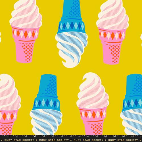 Ruby Star - 108" Sparkle Mart Ice Cream Cones  WIDE BACK FABRIC Golden Hour - RS0124 13
