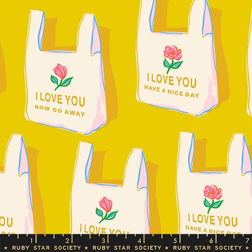 PREORDER - Ruby Star Society - Sparkle Mart - Have a Nice Day Grocery Shopping Bags on Golden Hour Yellow - RS0117 12 - Ships September 2026