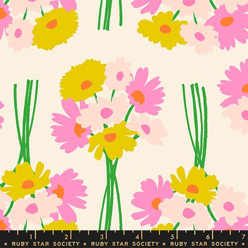 PREORDER - Ruby Star Society - Sparkle Mart - Flower Bouquet Florals on Natural - RS0118 11 - Ships September 2026