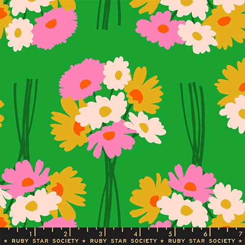 PREORDER - Ruby Star Society - Sparkle Mart - Flower Bouquet Florals on Verdant Green - RS0118 16 - Ships September 2026
