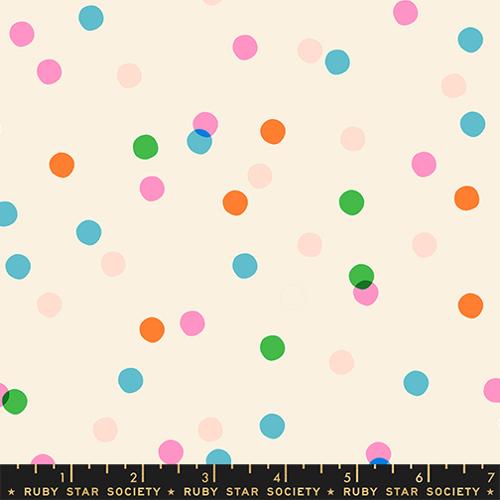 PREORDER - Ruby Star Society - Sparkle Mart - Spritz Rainbow Dots on Natural - RS0123 12 - Ships September 2026