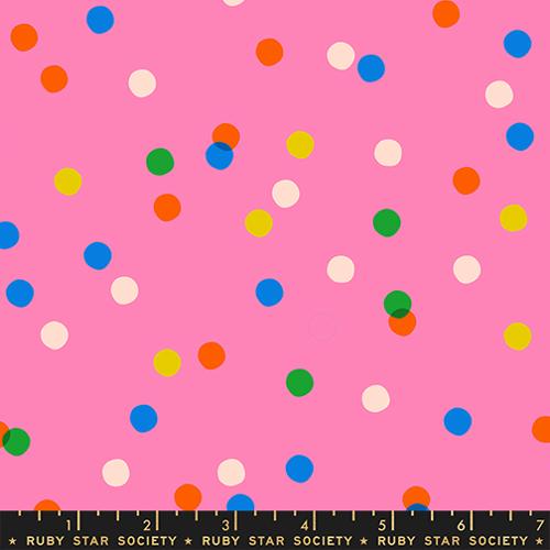 PREORDER - Ruby Star Society - Sparkle Mart - Spritz Rainbow Dots on June Pink - RS0123 16 - Ships September 2026