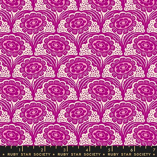 Preorder - Ruby Star Society - Ink Shop - Retro Scallop Flower Florals Purple - RS2140 12 - Ships October 2026