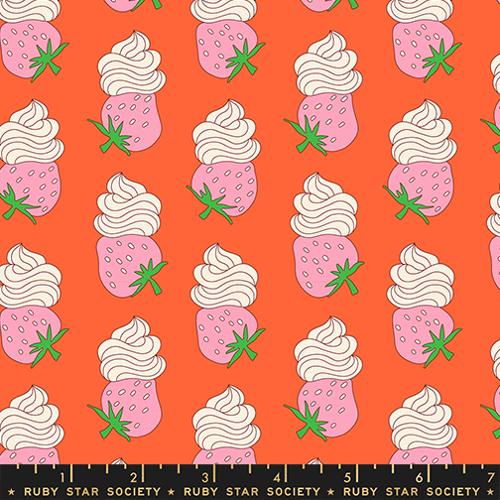 PREORDER - Ruby Star Society - Sugar Cone 2 - Food Strawberries and Whip Cream Red - RS3112 13 - Ships December 2026