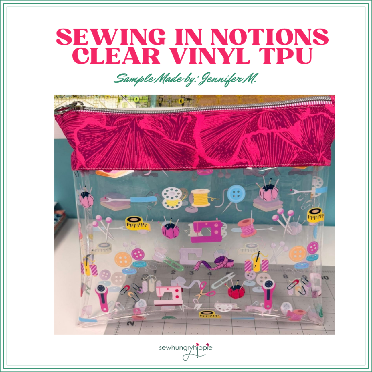 Sew Hungry Hippie Sewing Notions Clear TPU Vinyl – 12" x 50" Roll