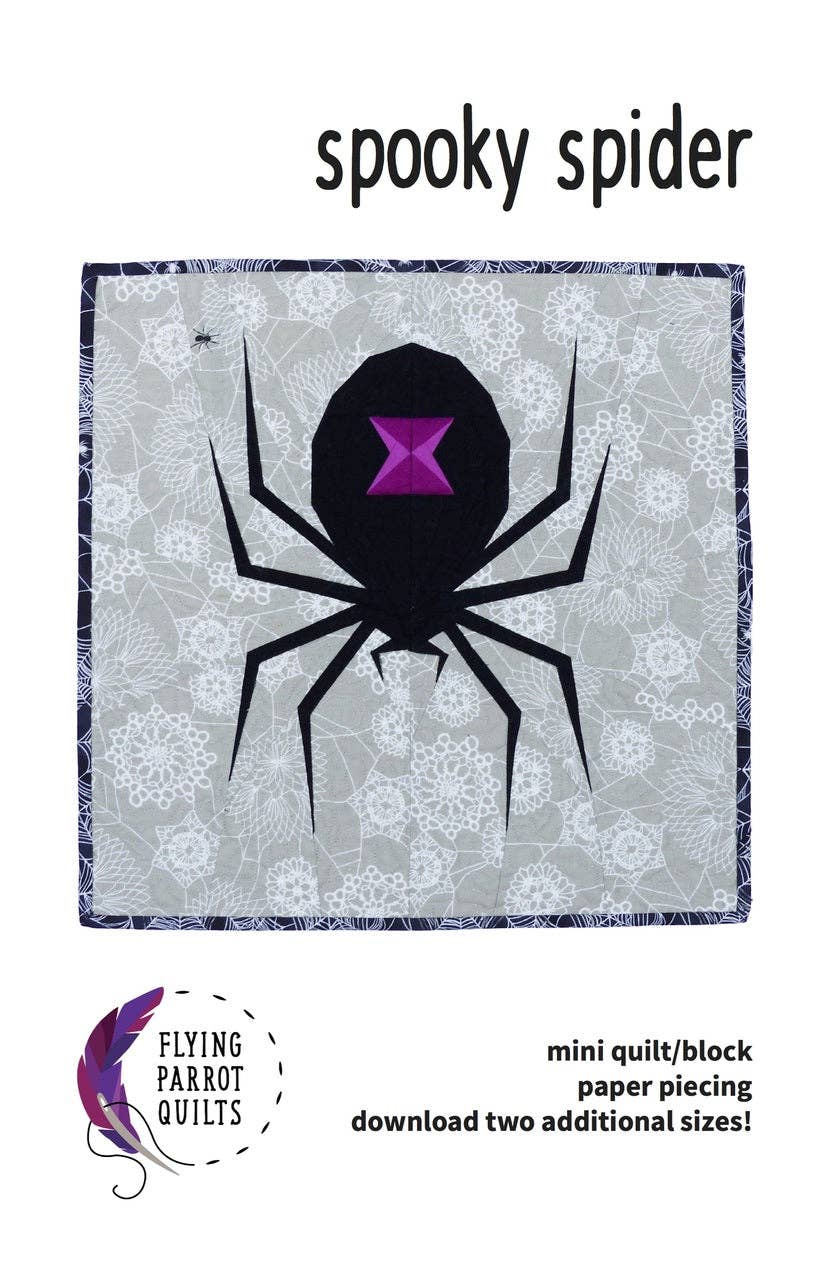 Spooky Spider Quilt Pattern By Flying Parrot
