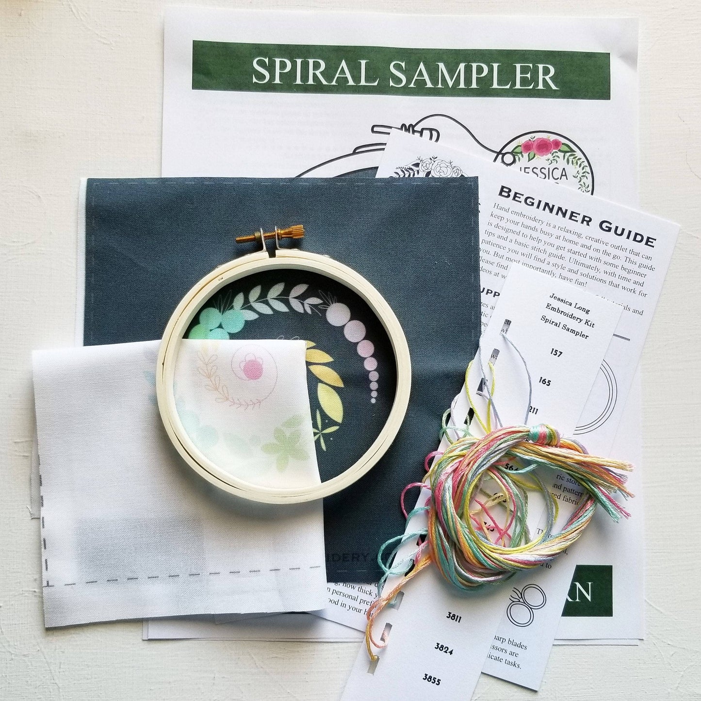 Jessica Long - Spiral Sampler Beginner Embroidery Kit