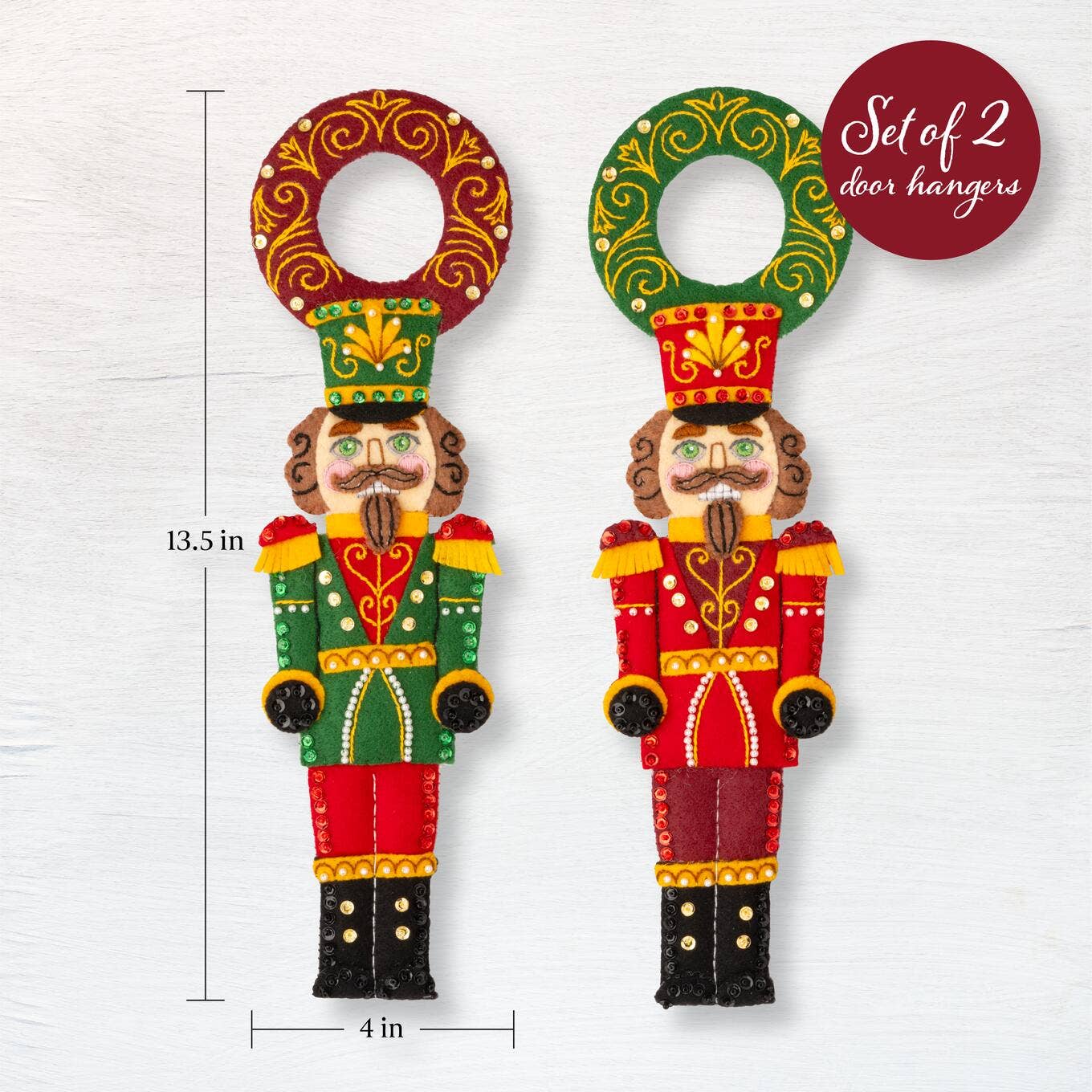 Bucilla ® Felt Home Decor Kit - Christmas Nutcracker Duo Door Hangers