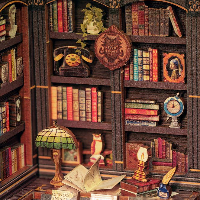 Hands Craft DIY Book Nook Kit: Owl Bookstore